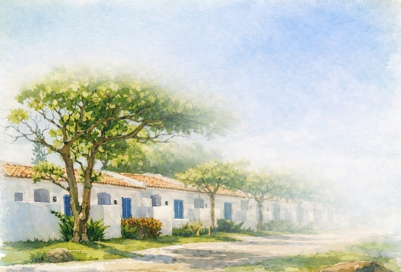 Hotel Antares Club Lagoinha, em aquarela